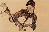 Reclining Boy Leaning on His Elbow by Egon Schiele